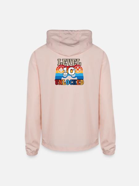 Level 10 Unlocked - Unisex Lightweight Windbreaker Jacket - blush pink