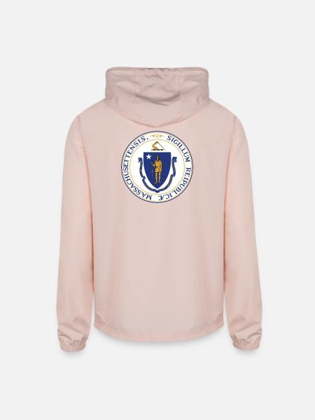 Massachusetts - Unisex Lightweight Windbreaker Jacket - blush pink