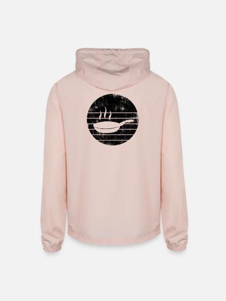 Cooking Fry Pan - Unisex Lightweight Windbreaker Jacket - blush pink  - Back