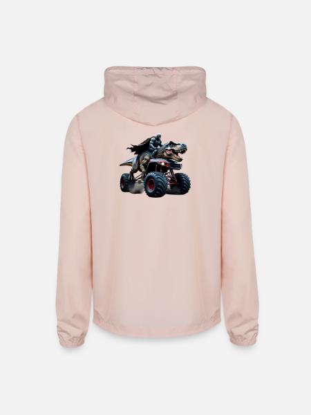 Prehistoric Power Rider - Unisex Lightweight Windbreaker Jacket - blush pink