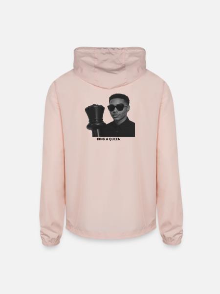 King and Queen Chess - Unisex Lightweight Windbreaker Jacket - blush pink