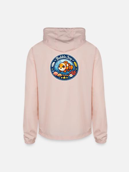 Bubble Joy Clownfish Circle - Unisex Lightweight Windbreaker Jacket - blush pink