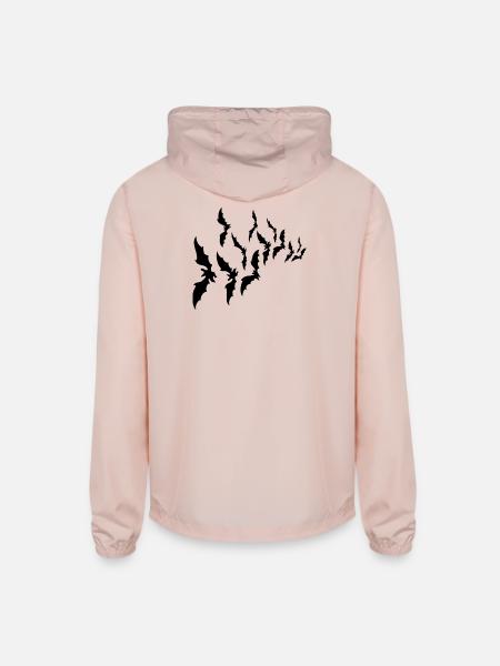 Bats - Unisex Lightweight Windbreaker Jacket - blush pink