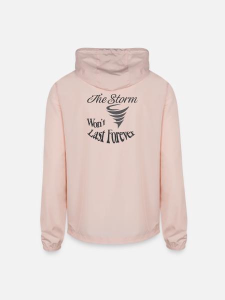 The Storm Won't Last Forever - Unisex Lightweight Windbreaker Jacket - blush pink  - Back
