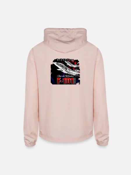 One-Oh-Wonder F-101 Jet Art - Unisex Lightweight Windbreaker Jacket - blush pink