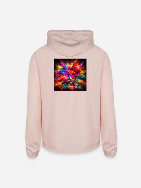 Burst of Living Light - Unisex Lightweight Windbreaker Jacket - blush pink