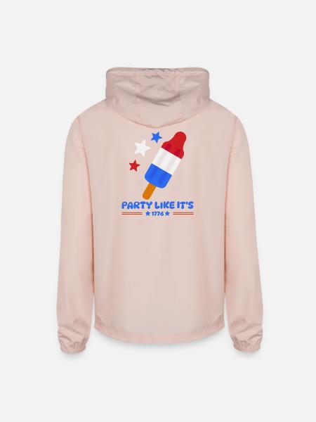 Party Like It's 1776. - Unisex Lightweight Windbreaker Jacket - blush pink 