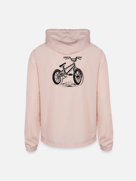 BMX Bike - Unisex Lightweight Windbreaker Jacket - blush pink 