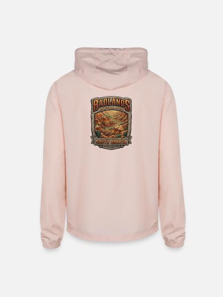 Badlands National Park Tee - Unisex Lightweight Windbreaker Jacket - blush pink 