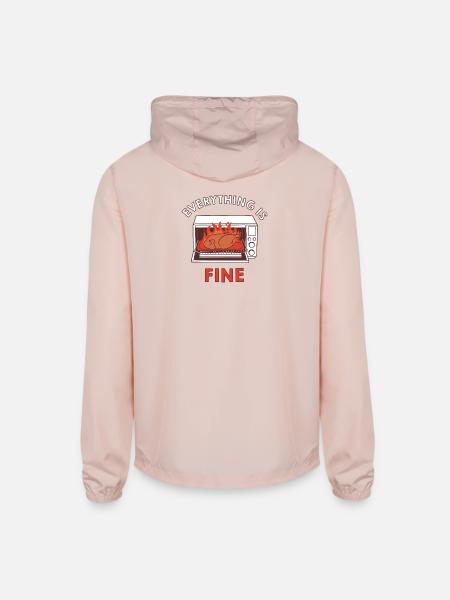 Everything Is Fine - Unisex Lightweight Windbreaker Jacket - blush pink