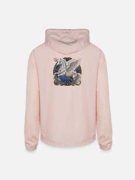 Pegasus Divine Steed - Unisex Lightweight Windbreaker Jacket - blush pink