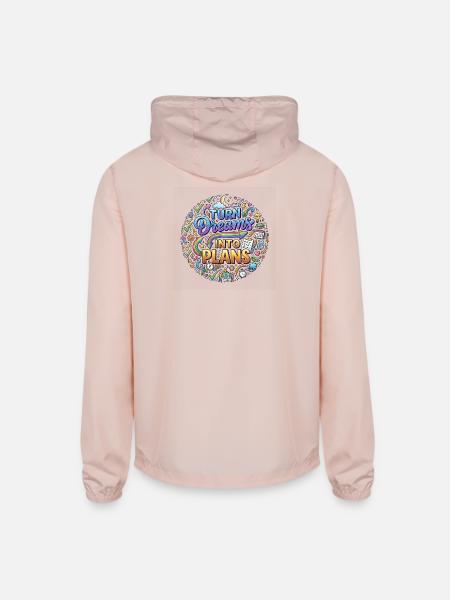 Turn Dreams Into Plans - Unisex Lightweight Windbreaker Jacket - blush pink