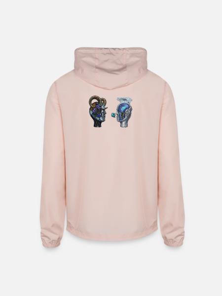 Steampunk Nebula Minds - Unisex Lightweight Windbreaker Jacket - blush pink