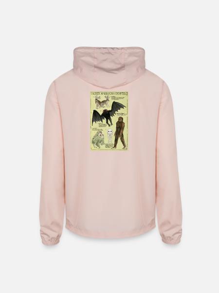 North American Cryptids Poster - Unisex Lightweight Windbreaker Jacket - blush pink