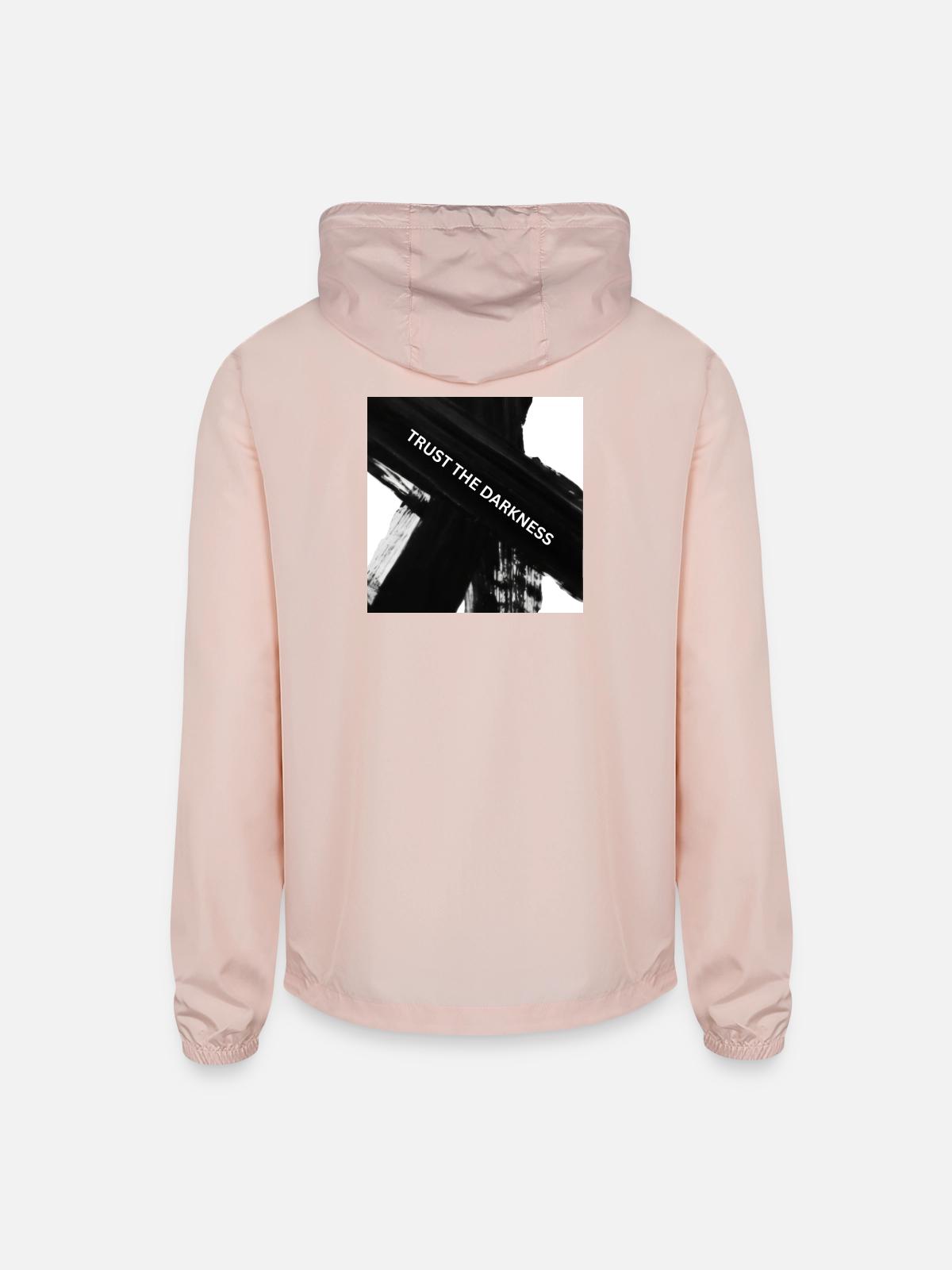 Trust the Darkness - Unisex Lightweight Windbreaker Jacket - blush pink - Back