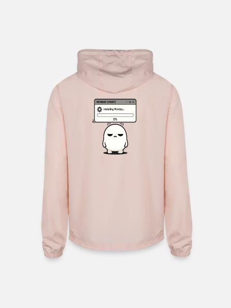 Monday Update Ghost: Low Progress - Unisex Lightweight Windbreaker Jacket - blush pink