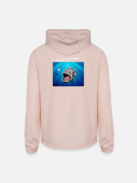 Ocean_Therapy - Unisex Lightweight Windbreaker Jacket - blush pink