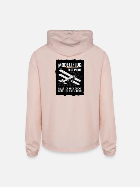  Modellflug Test Pilot Falls Ich Mich Ducke - Unisex Lightweight Windbreaker Jacket - blush pink  - Back