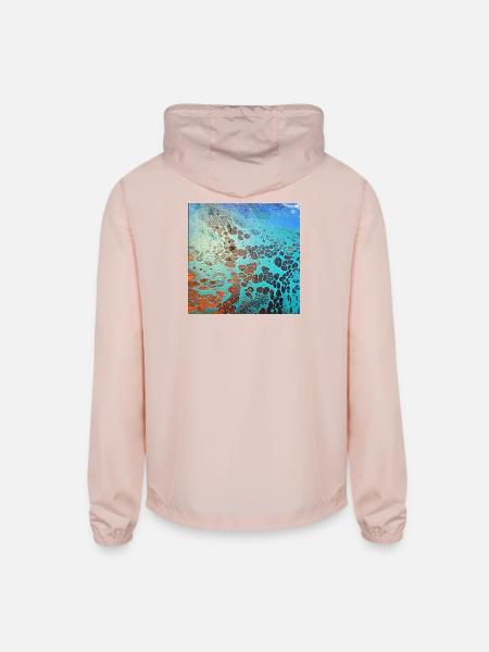 Aqua Cell Burst - Unisex Lightweight Windbreaker Jacket - blush pink