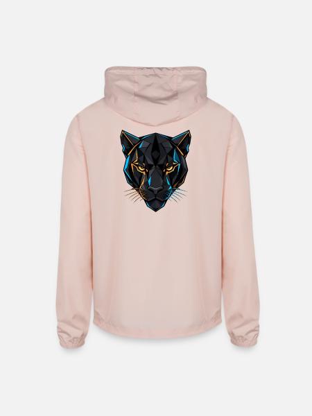 Neon Panther Wild Precision - Unisex Lightweight Windbreaker Jacket - blush pink