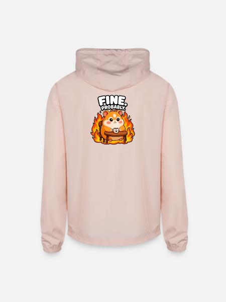 Fine. Probably - Unisex Lightweight Windbreaker Jacket - blush pink