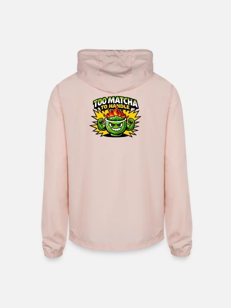 Too Matcha to Handle - Unisex Lightweight Windbreaker Jacket - blush pink