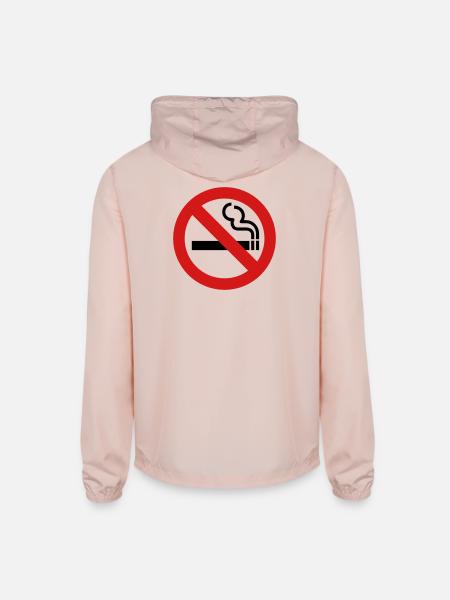 No Smoking - Unisex Lightweight Windbreaker Jacket - blush pink