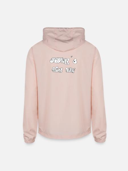 everything's fading away [no.1] - Unisex Lightweight Windbreaker Jacket - blush pink  - Back