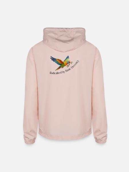 RADICALIZED BY BASIC DECENCY - Unisex Lightweight Windbreaker Jacket - blush pink