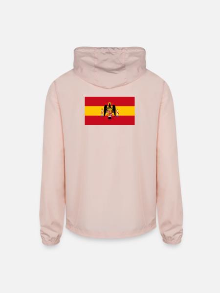 Spain flag 2 phone case - Unisex Lightweight Windbreaker Jacket - blush pink  - Back