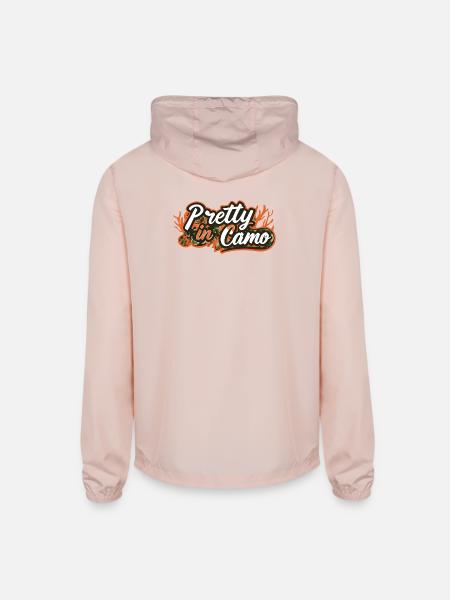Pretty in Camo - Unisex Lightweight Windbreaker Jacket - blush pink