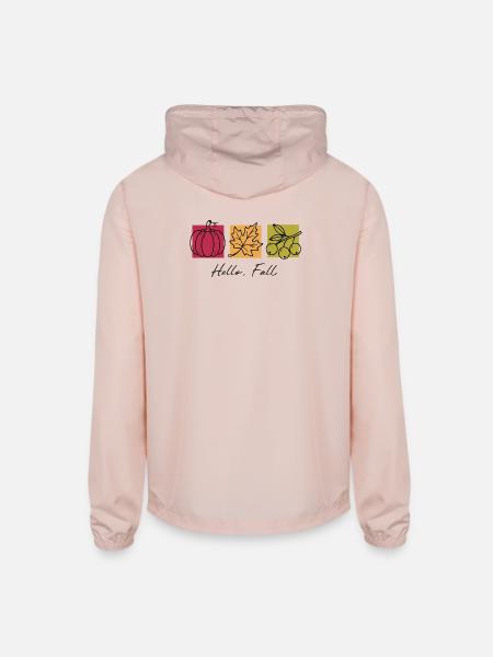 Hello Fall - Unisex Lightweight Windbreaker Jacket - blush pink 