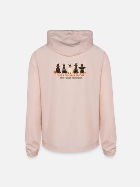 Doberman Halloween Crew - Unisex Lightweight Windbreaker Jacket - blush pink