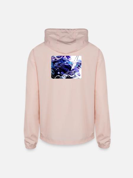 Moonlit Oni Blade - Unisex Lightweight Windbreaker Jacket - blush pink