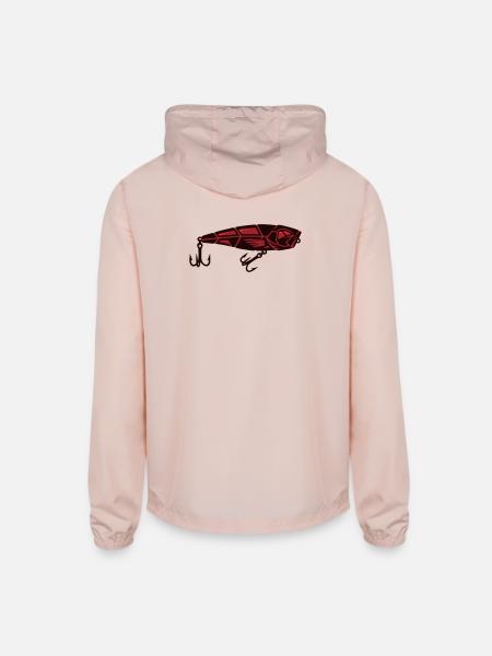 Fishing Lure Bait Predator - Unisex Lightweight Windbreaker Jacket - blush pink
