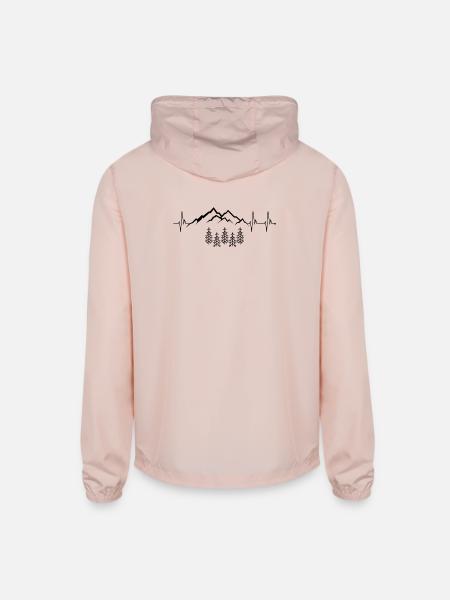 Design required - Unisex Lightweight Windbreaker Jacket - blush pink  - Back