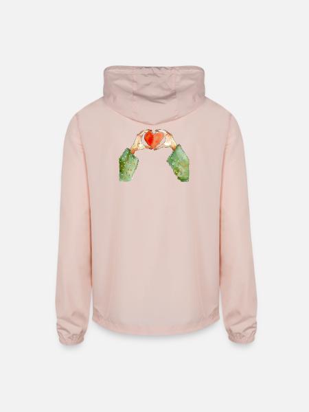 Hands Heart - Unisex Lightweight Windbreaker Jacket - blush pink