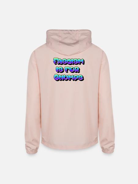 Fascism is for Chumps - Unisex Lightweight Windbreaker Jacket - blush pink