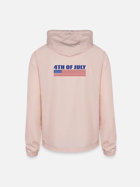 4Th Of July - Unisex Lightweight Windbreaker Jacket - blush pink