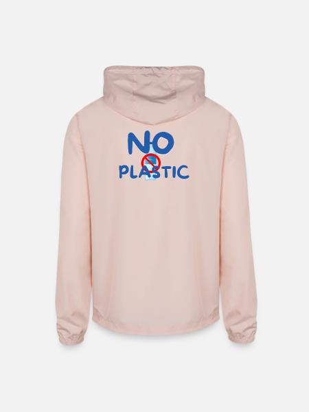 NO PLASTIC - Unisex Lightweight Windbreaker Jacket - blush pink 