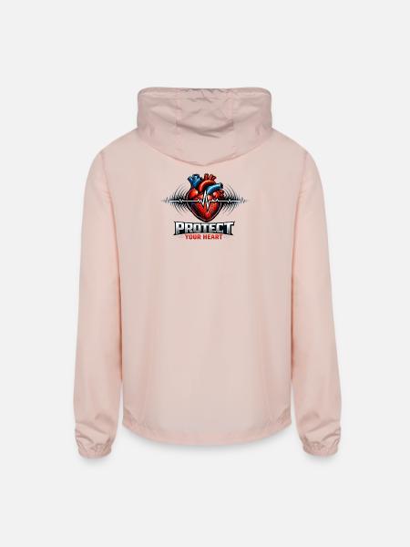Protect Your Heart - Unisex Lightweight Windbreaker Jacket - blush pink