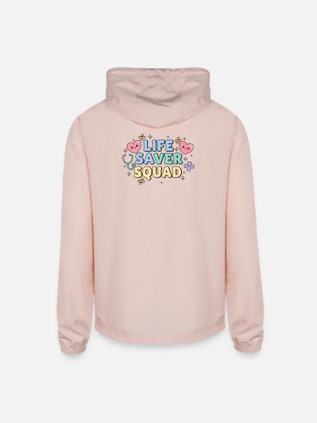 Life Saver Squad - Unisex Lightweight Windbreaker Jacket - blush pink