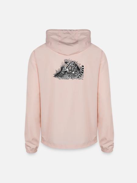 Fighting tigers - Unisex Lightweight Windbreaker Jacket - blush pink