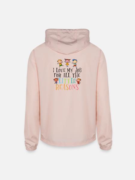 Little Reasons Colorful Kids - Unisex Lightweight Windbreaker Jacket - blush pink  - Back