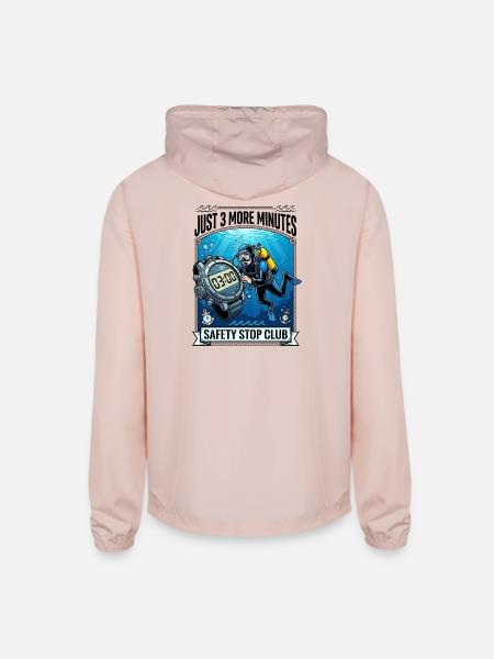 Ocean Soul Divers - Unisex Lightweight Windbreaker Jacket - blush pink