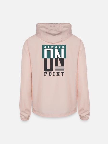 Always On Point - Unisex Lightweight Windbreaker Jacket - blush pink  - Back