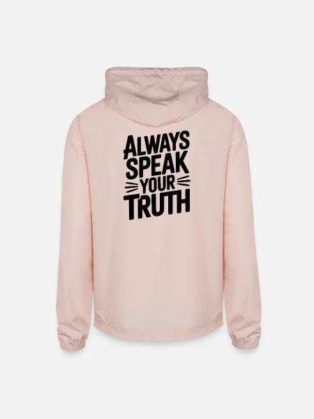 Always Speak Your Truth - Unisex Lightweight Windbreaker Jacket - blush pink