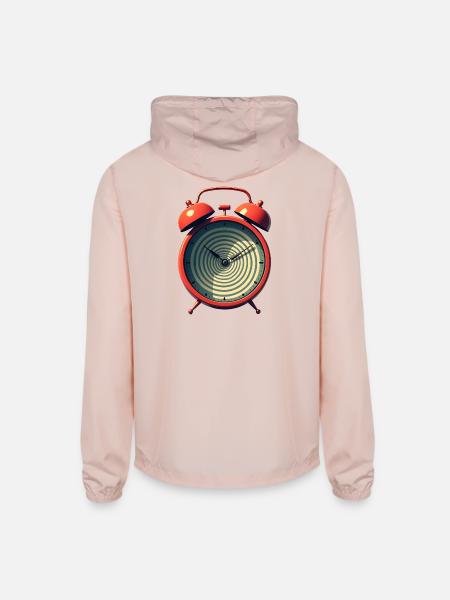 Time Travel Alarm - Unisex Lightweight Windbreaker Jacket - blush pink