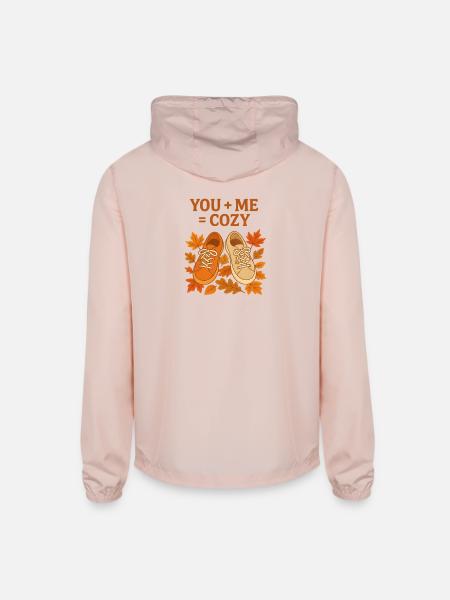 You Me Cozy Autumn Sneakers - Unisex Lightweight Windbreaker Jacket - blush pink