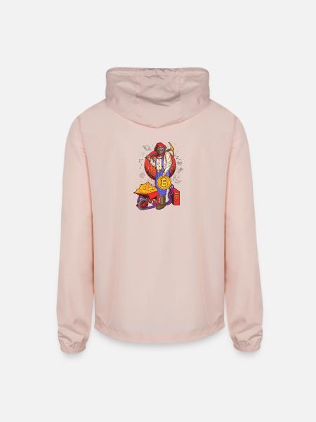 Fuse crypto culture with streetwear attitude - Unisex Lightweight Windbreaker Jacket - blush pink 